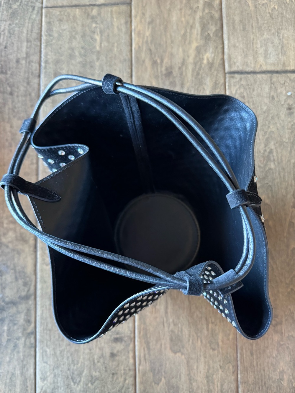 KHAITE Lotus Mini Crystal Suede Shoulder Bag - Picture 4 of 10